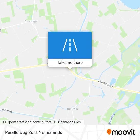 Parallelweg Zuid map