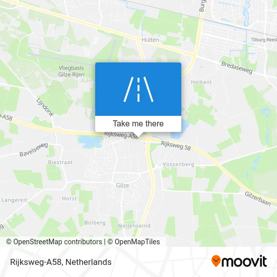 Rijksweg-A58 Karte
