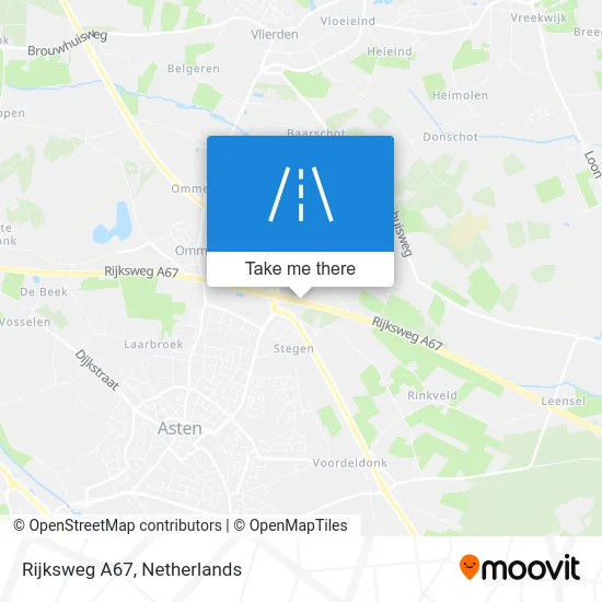 Rijksweg A67 Karte