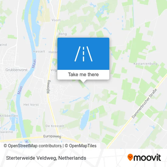 Sterterweide Veldweg map