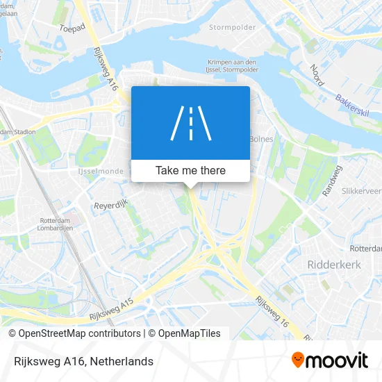 Rijksweg A16 map