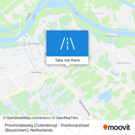 Provincialeweg (Culemborg) - Voorkoopstraat (Beusichem) map