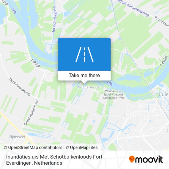 Inundatiesluis Met Schotbalkenloods Fort Everdingen map