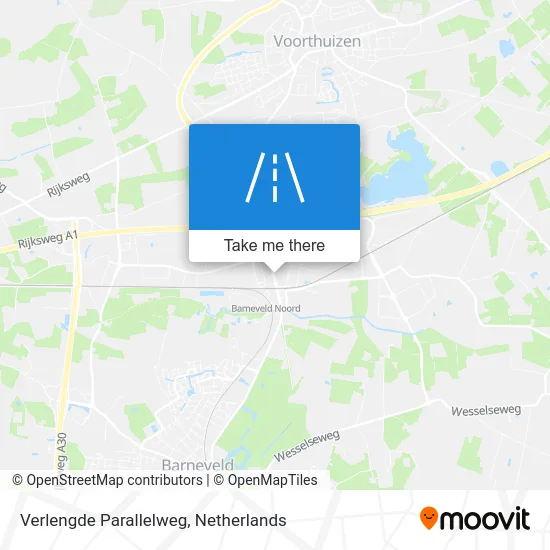 Verlengde Parallelweg map