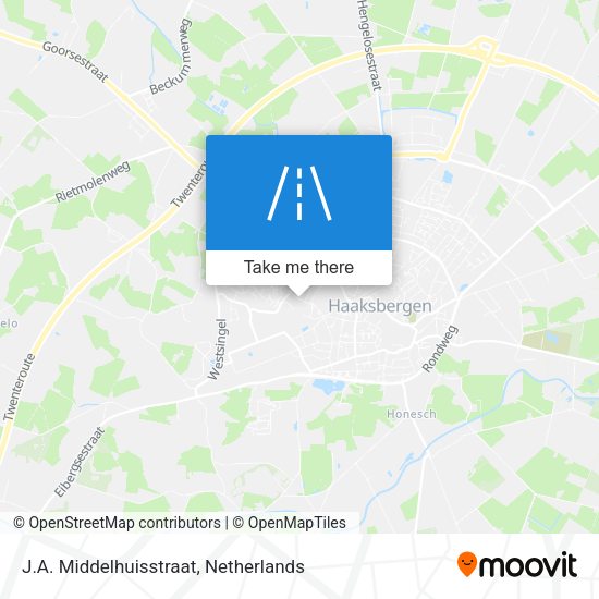 J.A. Middelhuisstraat map