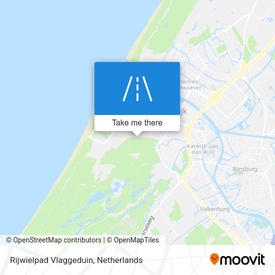 Rijwielpad Vlaggeduin map