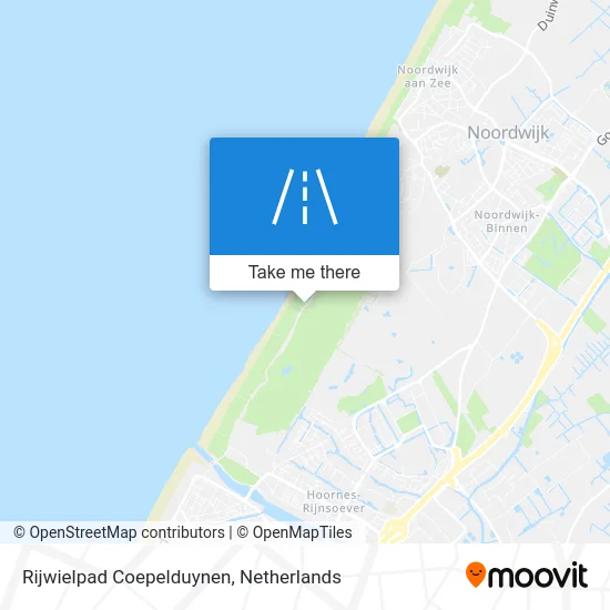 Rijwielpad Coepelduynen map
