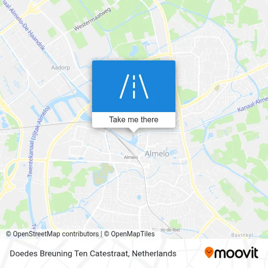 Doedes Breuning Ten Catestraat map