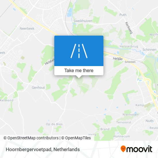 Hoornbergervoetpad map