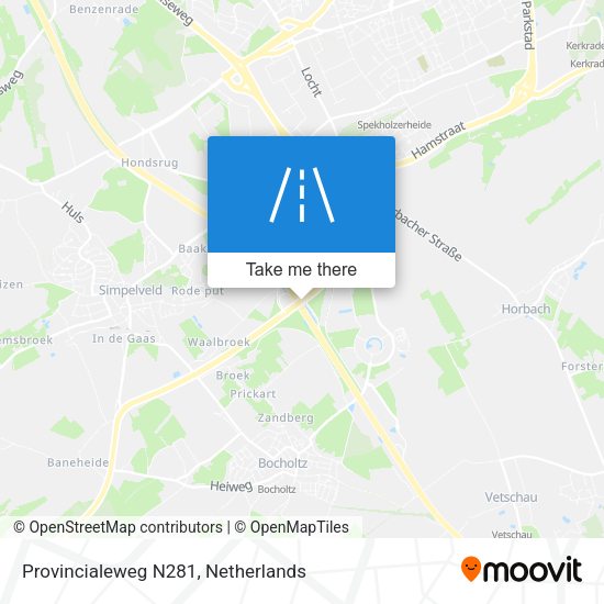 Provincialeweg N281 map