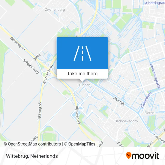 Wittebrug map