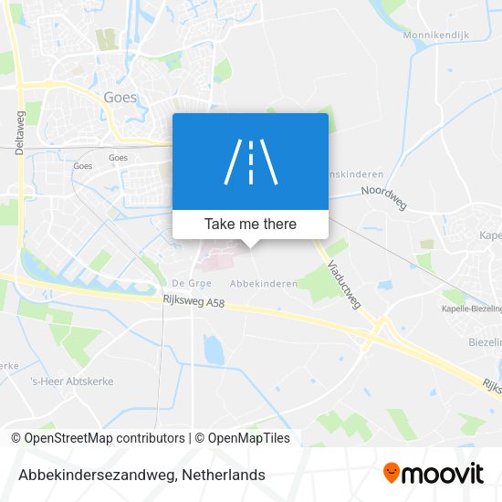 Abbekindersezandweg map