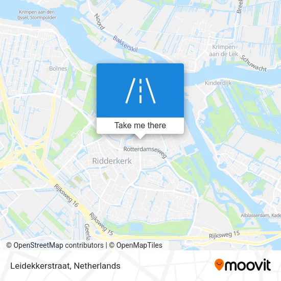 Leidekkerstraat map