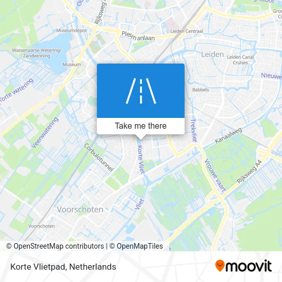Korte Vlietpad map