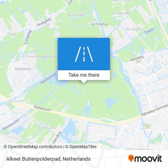Alkeet Buitenpolderpad map