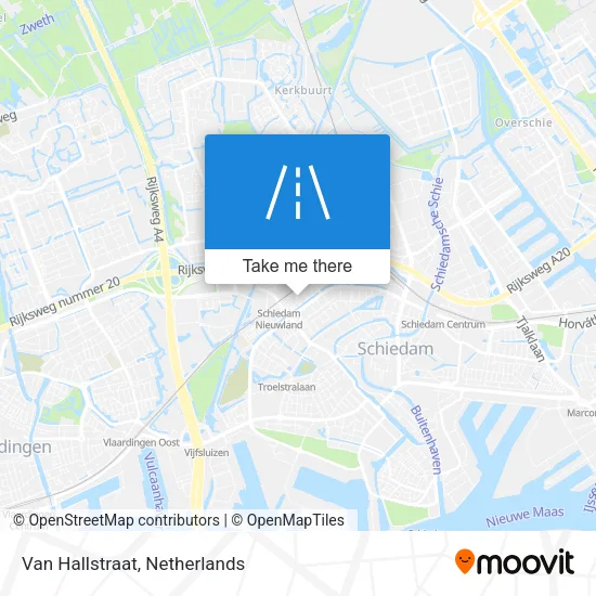 Van Hallstraat map