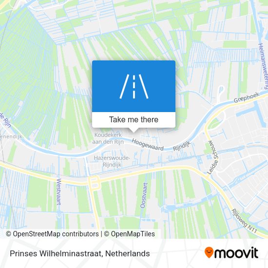 Prinses Wilhelminastraat map