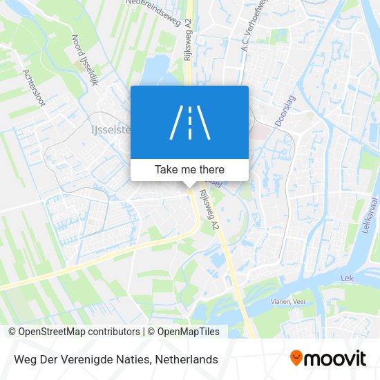 Weg Der Verenigde Naties map