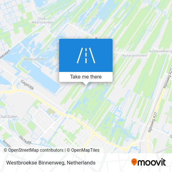 Westbroekse Binnenweg map