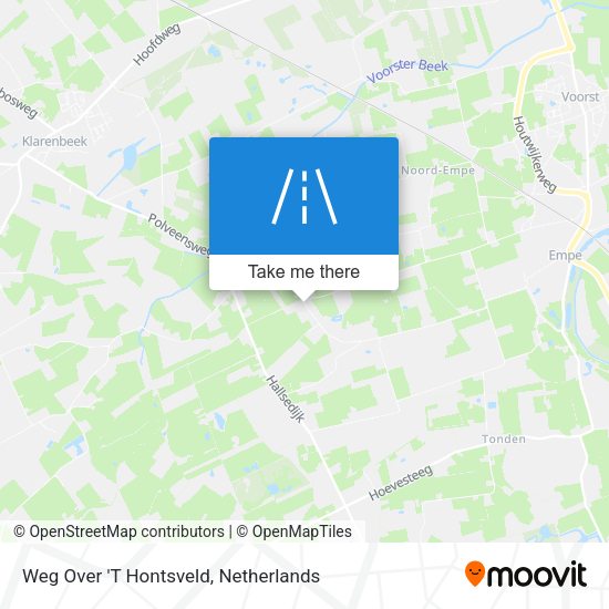 Weg Over 'T Hontsveld map