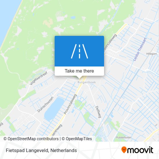 Fietspad Langeveld map