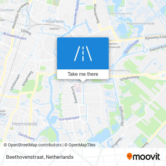 Beethovenstraat map