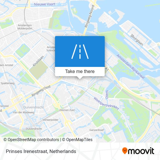 Prinses Irenestraat map
