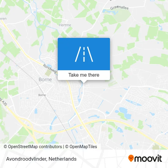 Avondroodvlinder map