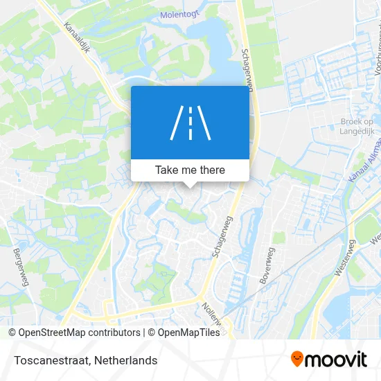 Toscanestraat map