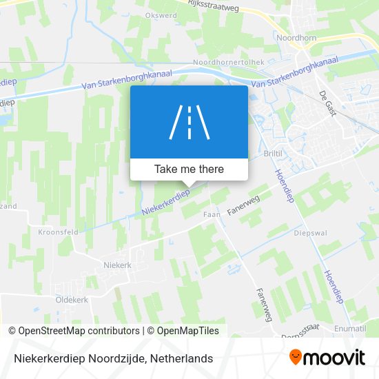 Niekerkerdiep Noordzijde map