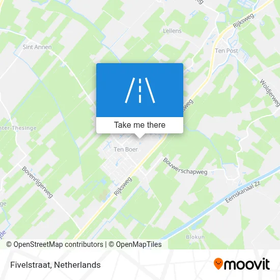 Fivelstraat map