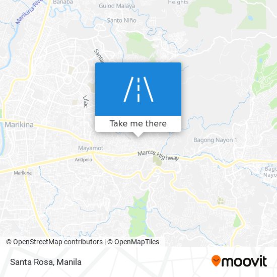 How to get to Santa Rosa in Antipolo City by Bus or Train