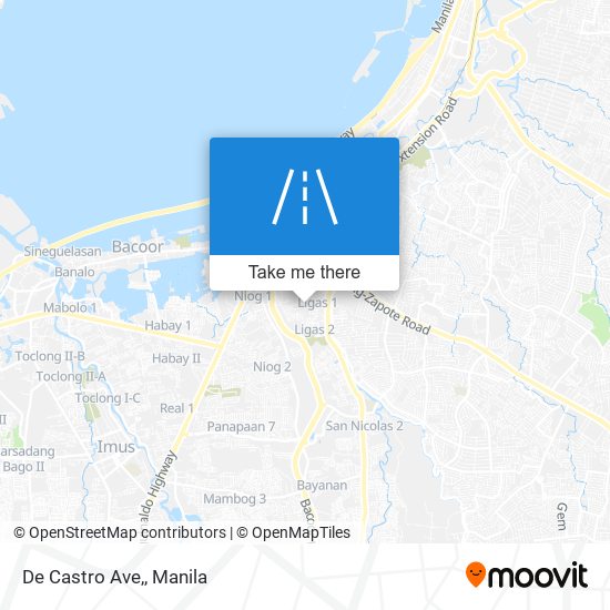 De Castro Ave, map