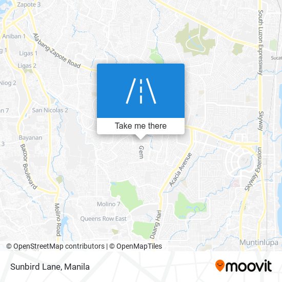 Sunbird Lane map