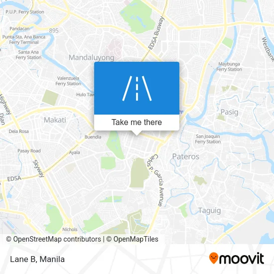 Lane B map
