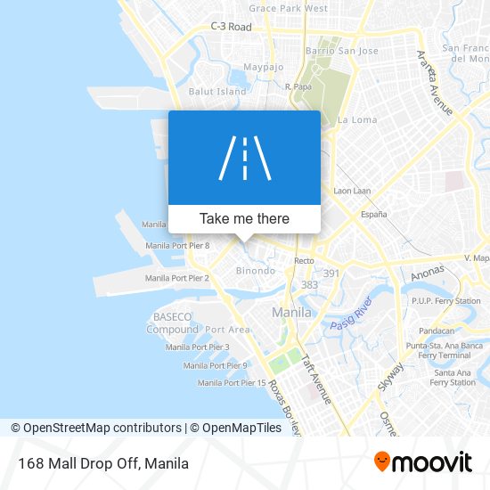 168 Mall Drop Off map