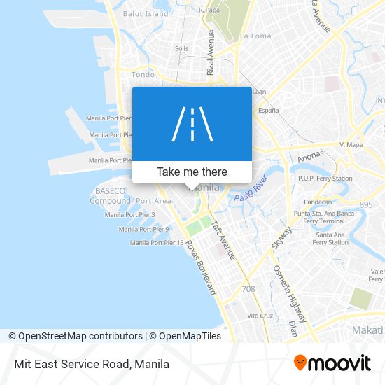 Mit East Service Road map