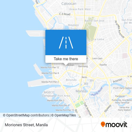 Moriones Street map