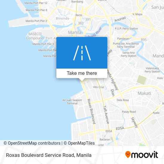 Roxas Boulevard Service Road map