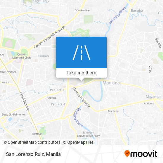 San Lorenzo Ruiz map