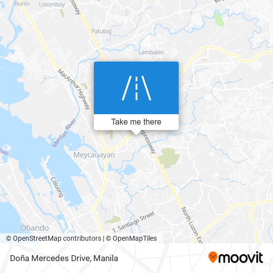 Doña Mercedes Drive map