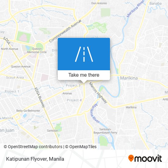 Katipunan Flyover map