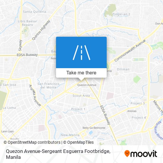 Quezon Avenue-Sergeant Esguerra Footbridge map