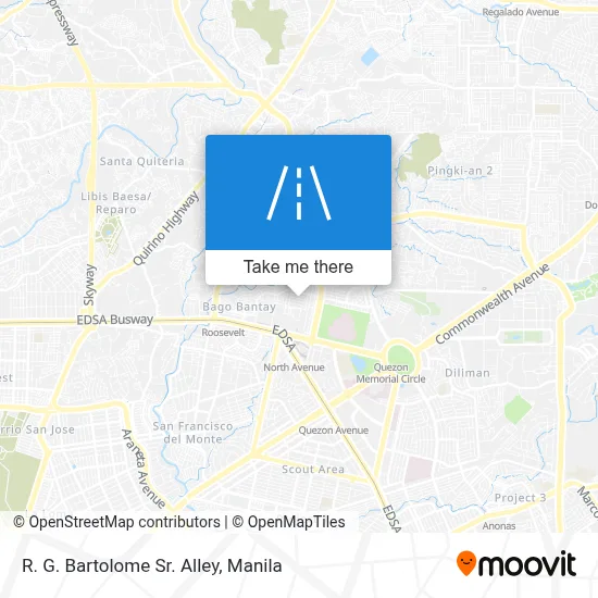 R. G. Bartolome Sr. Alley map
