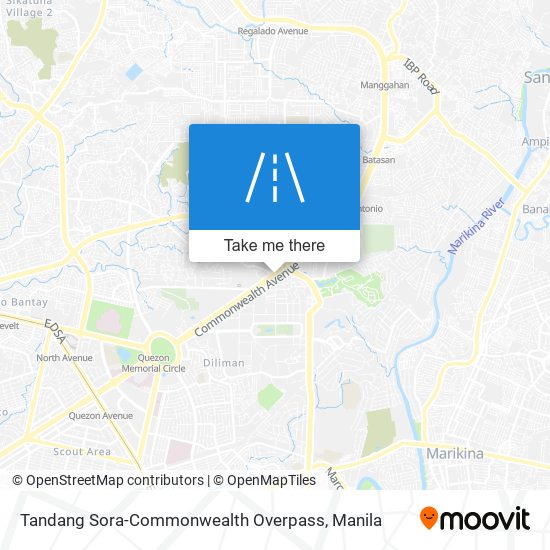 Tandang Sora-Commonwealth Overpass map