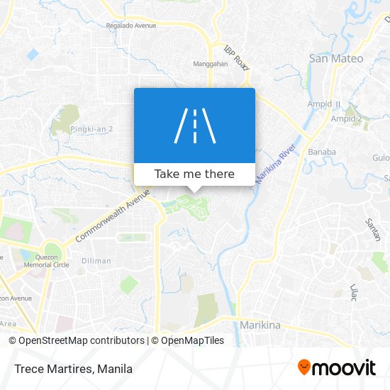 Trece Martires map