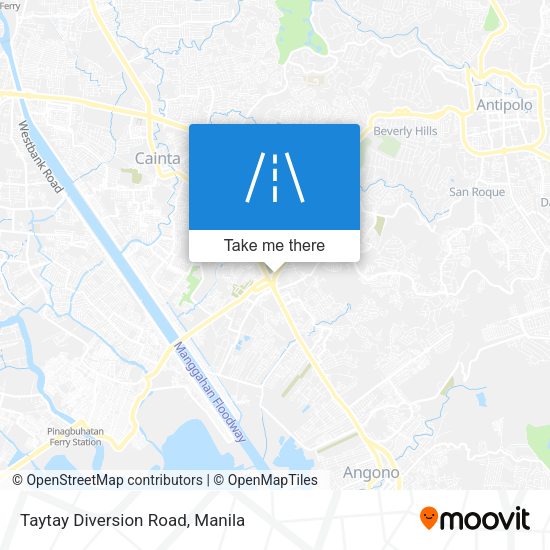 Taytay Diversion Road map