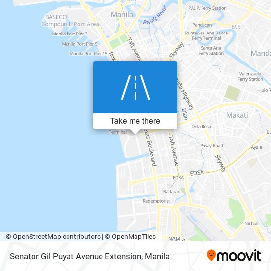 Senator Gil Puyat Avenue Extension map