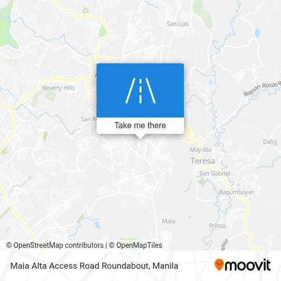 Maia Alta Access Road Roundabout map