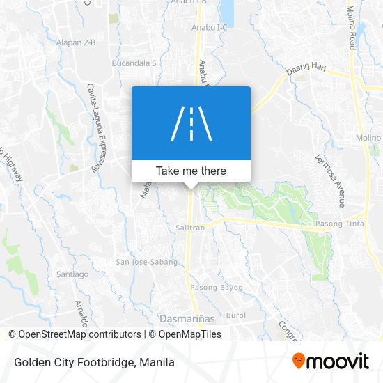 Golden City Footbridge map